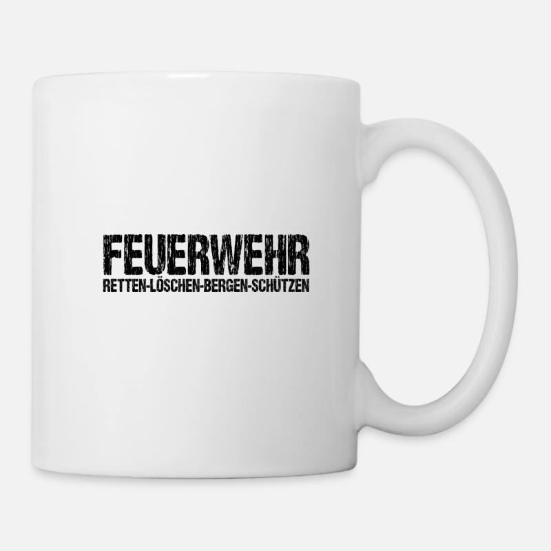Feuerwehr - Tasse - Weiß