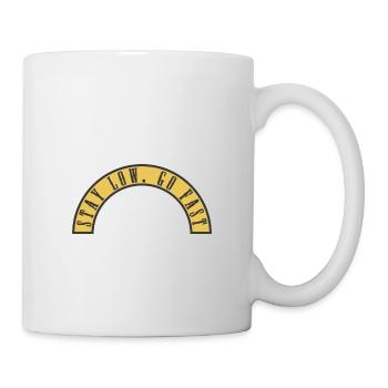 Restez bas aller vite - Mug blanc - blanc - Droite