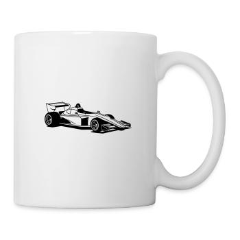 Voiture de course - Mug blanc - blanc - Droite