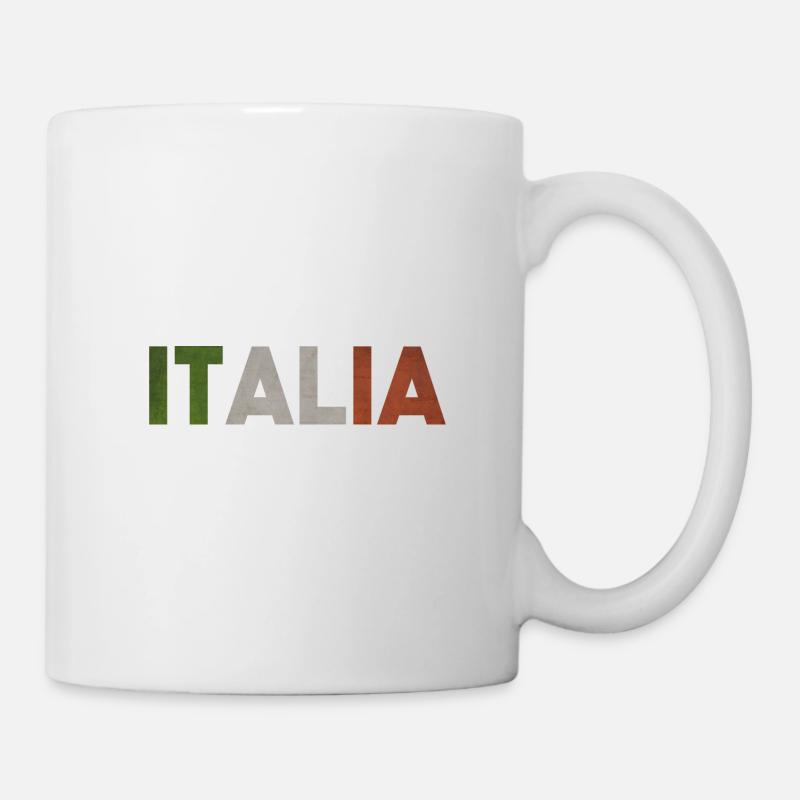 Italia Italy flag pattern - Mug - white