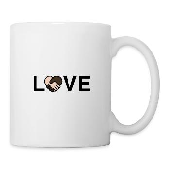 LOVE contre le racisme - Mug blanc - blanc - Droite