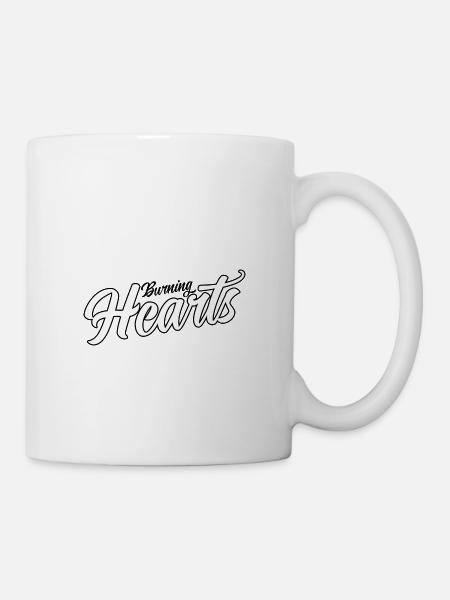 Burning Hearts - Tasse - Weiß