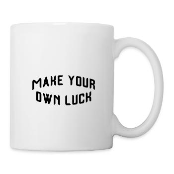 Make your own luck - Tasse - Weiß - Rechts