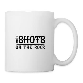 Two shots on the rock - Mug - white - Right