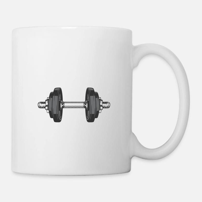 Hantel - Tasse - Weiß