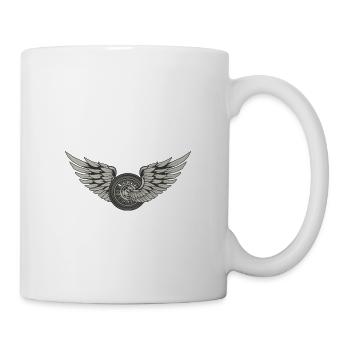 Aile de course de pneus volants - Mug blanc - blanc - Droite