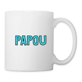PAPOU. PAPA. FÊTE DES PÈRES. BONNE FÊTE PAPA - Mug blanc - blanc - Droite