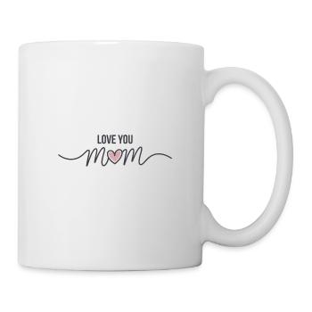 Love You Mom Cute Heart Gift Shirt - Mug - white - Right