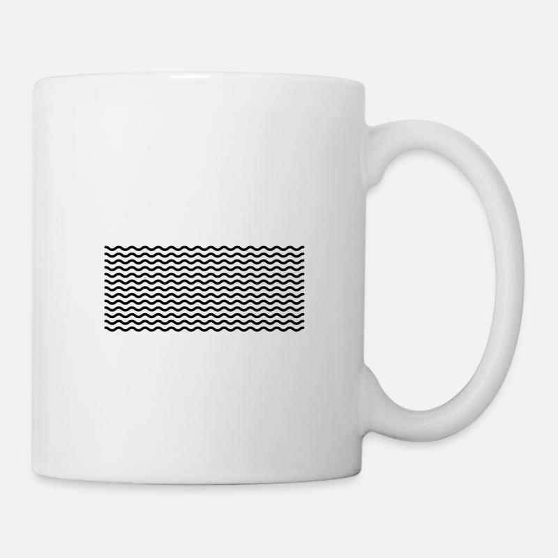 Wellen Hintergrund - Tasse - Weiß