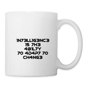 Intelligenz ist die Fähigkeit Cooler Spruch Mathe - Tasse - Weiß - Rechts
