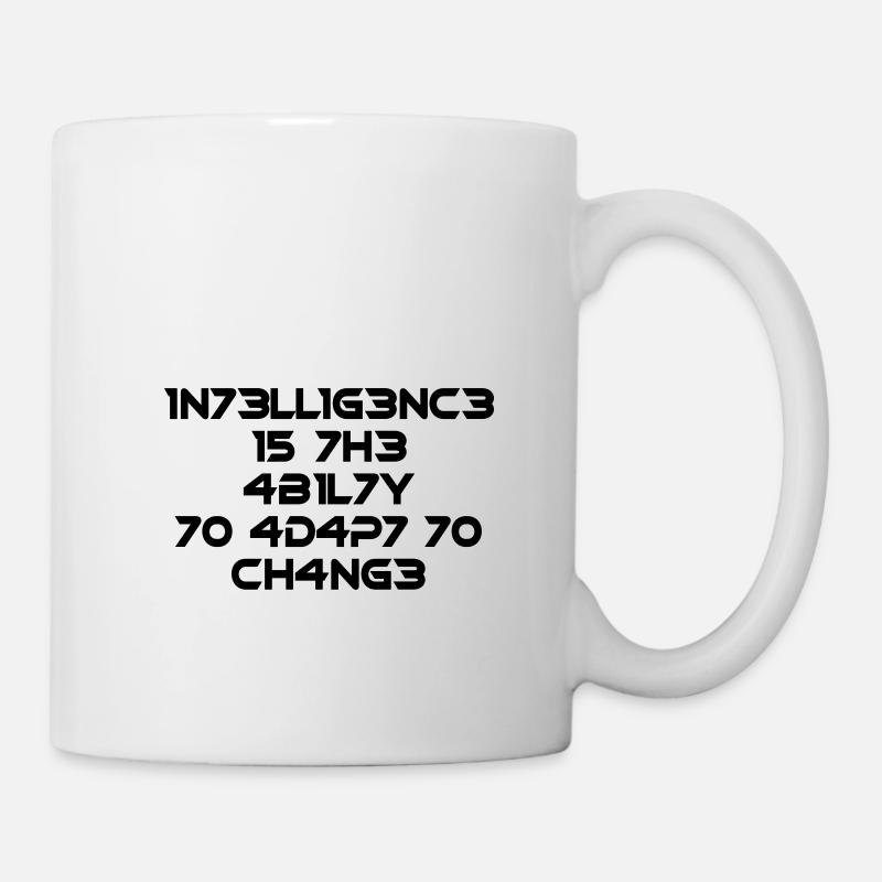 Intelligenz ist die Fähigkeit Cooler Spruch Mathe - Tasse - Weiß