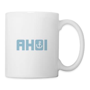 Ahoi Anker Meer Kapitän Küste Nordsee Hamburg Fan - Tasse - Weiß - Rechts