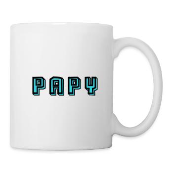 PAPY. FÊTE DES PÈRES. BONNE FÊTE PAPY. JE T'AIME. - Mug blanc - blanc - Droite