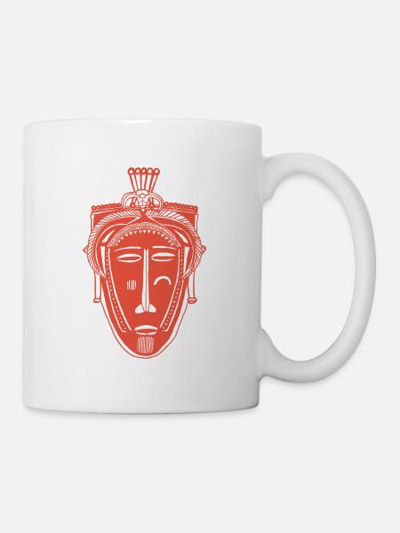 Afrika Maske - Mug blanc - blanc