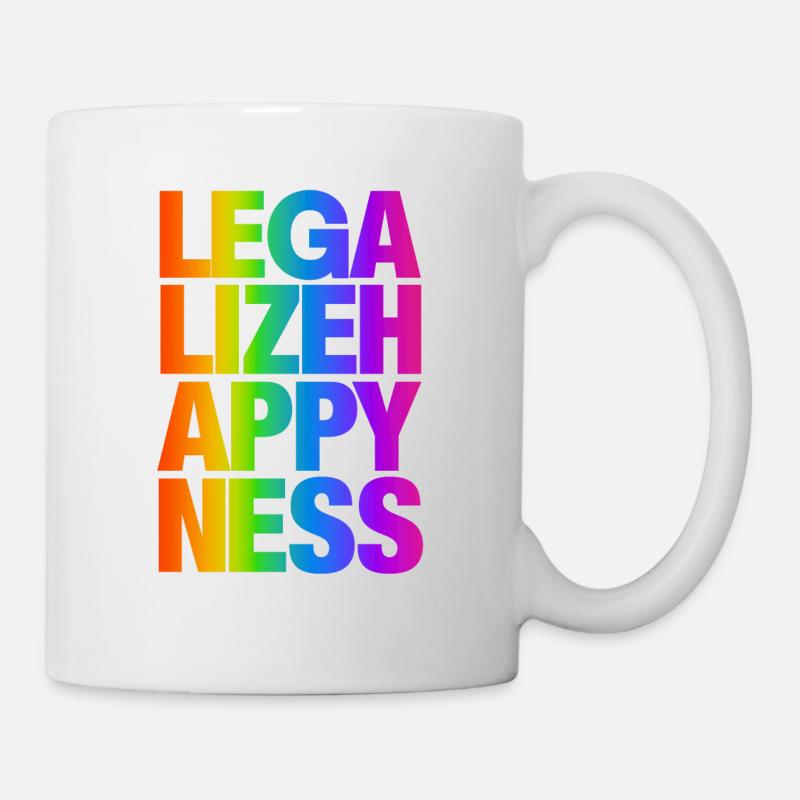 frais Legilze slogan T-shirt Bonheur - Mug blanc - blanc