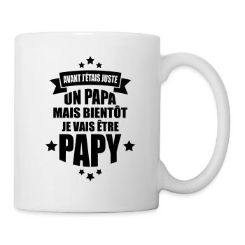 bientôt je vais être papy - Mug blanc - blanc - Droite