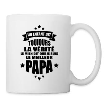 je suis le meilleur papa - Mug blanc - blanc - Droite
