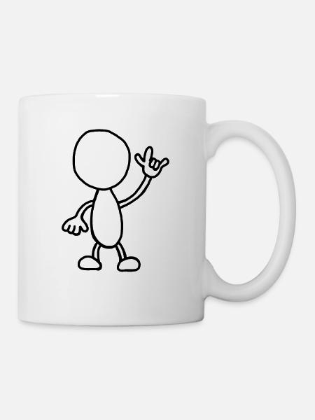 The Strich Rocker - Tasse - Weiß