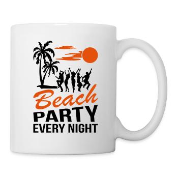 Beach Party Night - Tasse - Weiß - Rechts