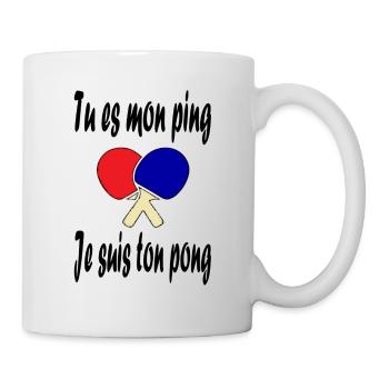 Du bist mein Ping, ich bin dein Pong - Tasse - Weiß - Rechts