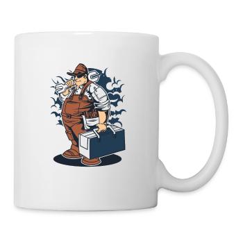 Mechaniker-Shirt T-Shirt Geschenk - Tasse - Weiß - Rechts