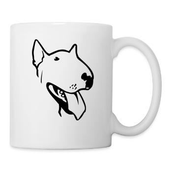 Bull Terrier Terrier Bulldoge Pit Bull - Mug blanc - blanc - Droite