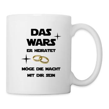 Das Wars Er heiratet möge die Macht mit dir sein - Tasse - Weiß - Rechts