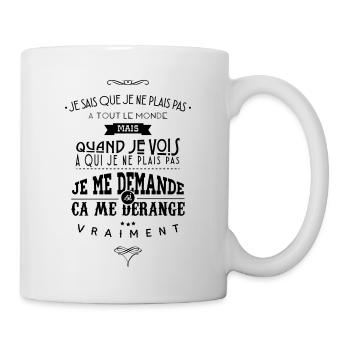 Citations made in Belgique - Mug blanc - blanc - Droite