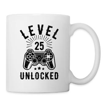 25. Geburtstag Geburtstagsgeschenk Gamer 25 Jahre - Tasse - Weiß - Rechts