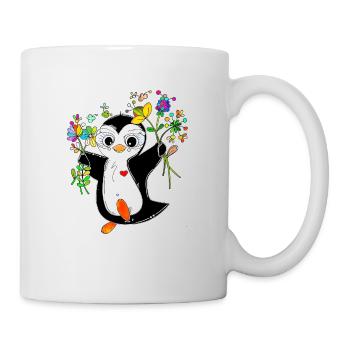 Penguin Kawaii Power Flower Cute Pingu - Mug - white - Right