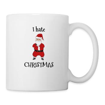 Noël Père Noël déteste le cadeau de Noël - Mug blanc - blanc - Droite