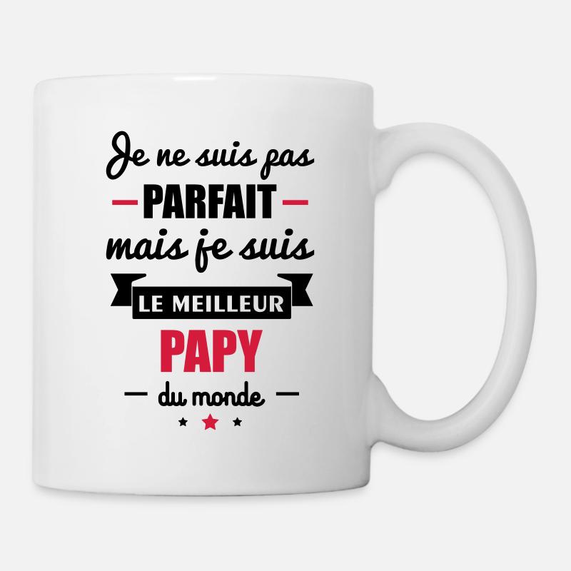 pas parfait meilleur papy du monde,cadeau papi - Mug blanc - blanc