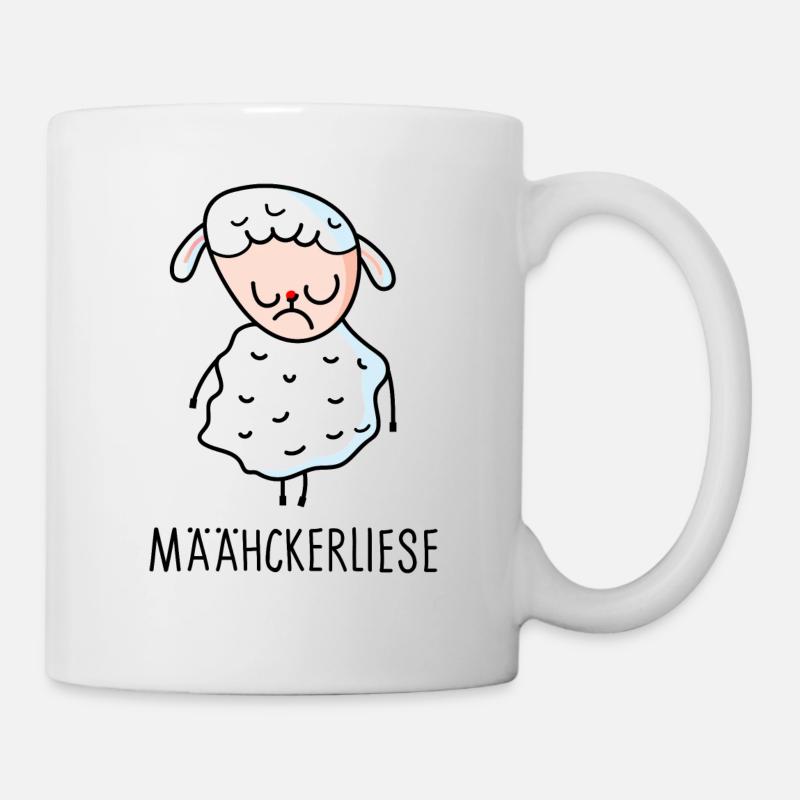 Lustige Meckerliese Schaf. - Tasse - Weiß