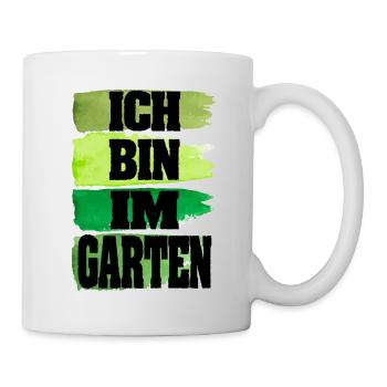 ich bin im garten - Tasse - Weiß - Rechts