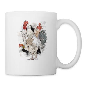 Hahn - Tasse - Weiß - Rechts