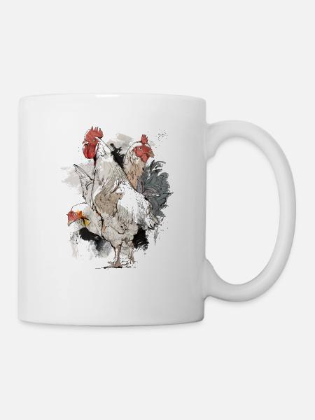 Hahn - Tasse - Weiß