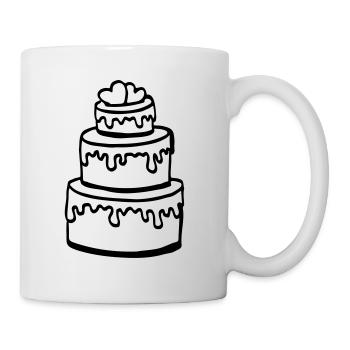 Wedding cake wedding party gift / wedding - Mug - white - Right