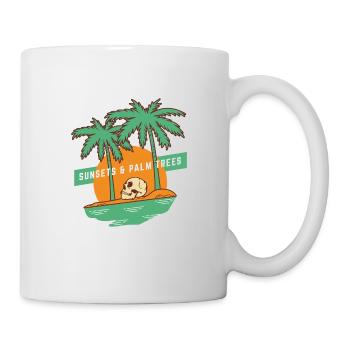 Sunsets & Palm trees - Tasse - Weiß - Rechts