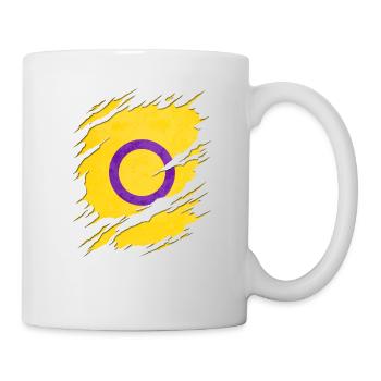 Intersex Pride Flag Ripped Reveal - Tasse - Weiß - Rechts