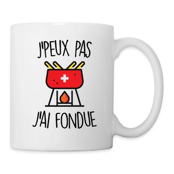 J'peux pas j'ai fondue - Mug blanc - blanc - Droite