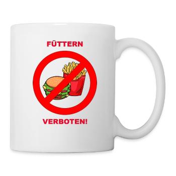 füttern verboten - Tasse - Weiß - Rechts
