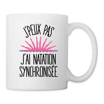 J'peux pas j'ai natation synchronisée - Mug blanc - blanc - Droite