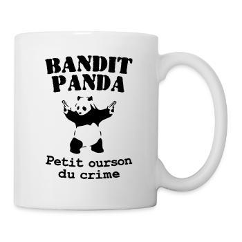 Bandit panda - Mug blanc - blanc - Droite