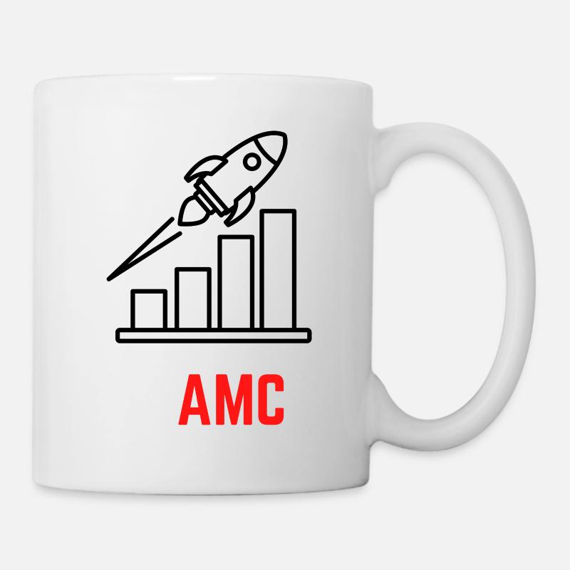 AMC - WSB - Wallstreet Bets - Reddit - GME - Mug blanc - blanc