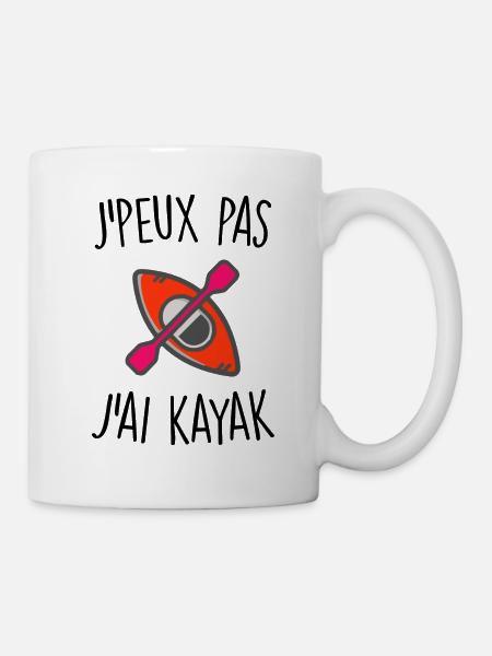 J'peux pas j'ai kayak - Mug blanc - blanc
