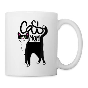 Katzen Mutter Cat Mom Mama - Tasse - Weiß - Rechts