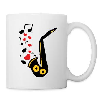 Saxophone sheet music 1 two-tone - Mug - white - Right
