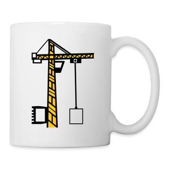 Grue de construction Grue de levage Construction - Mug blanc - blanc - Droite