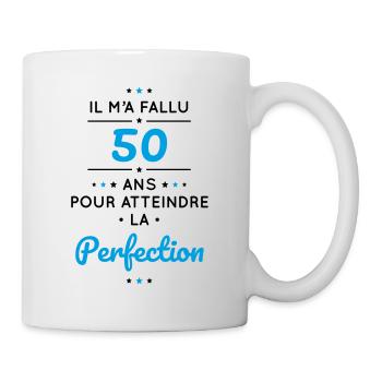 Anniversaire 50 ans - Atteindre la perfection - Mug blanc - blanc - Droite