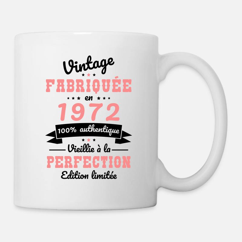 Anniversaire 50 ans - Vintage 1972 - Mug blanc - blanc